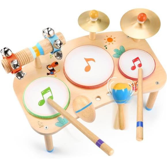 Kids Drum Set -11in1 Musical Instruments for Toddlers Baby Preschool Educational